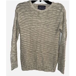 Anthropologie Paper Crane- Women’s lvory/Silver Flyaway Back Sweater Size Small